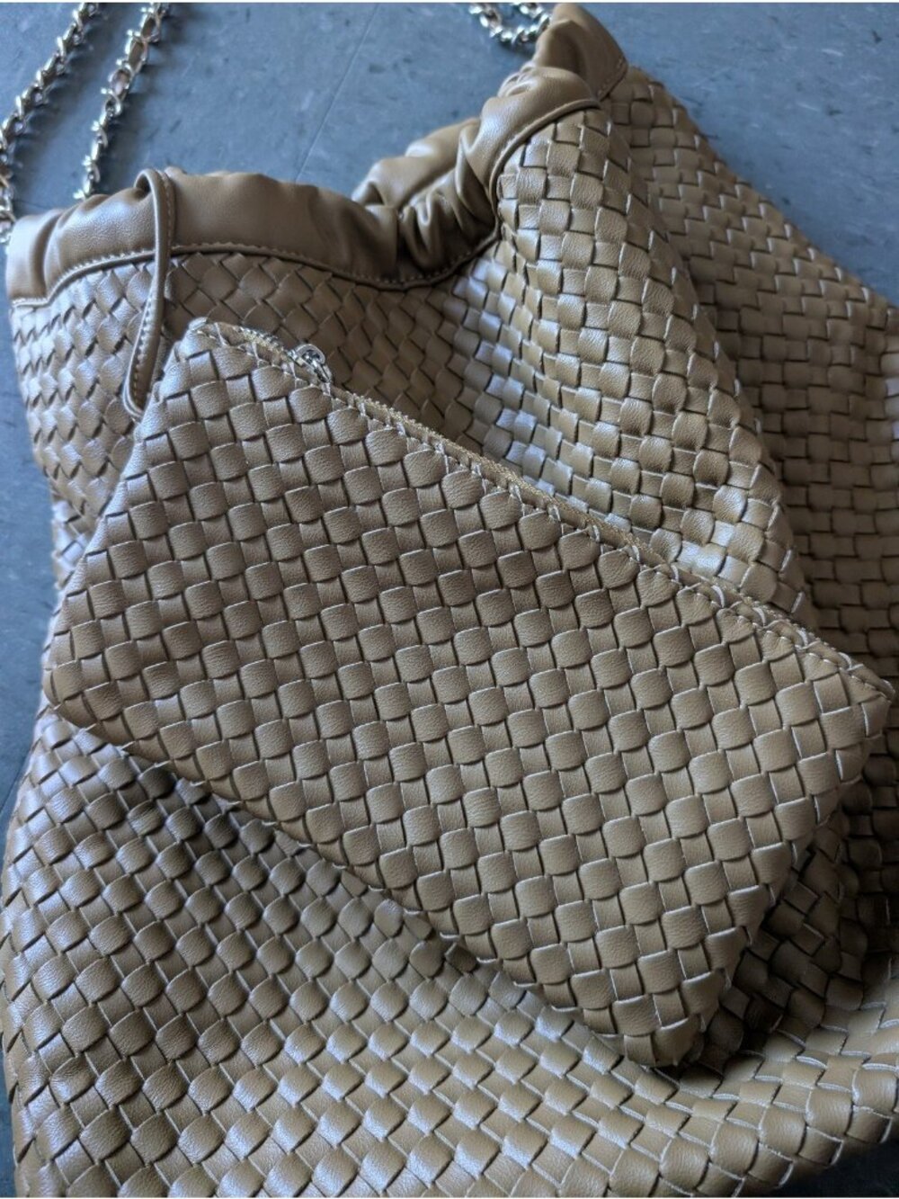 LIKEBAGDrawstring Bag for Women Leather Tote Large Capacity Travel Handbag NEW - Picture 3 of 9